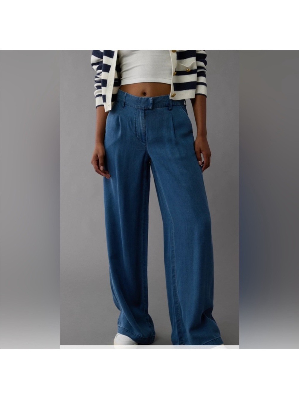 American Eagle Dreamy Drape Poppy Trousers